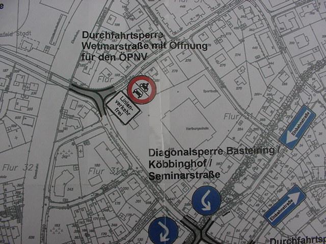 Sperrung Wetmarstraße