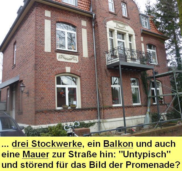 altes "typisches" Gebäude auf dem Basteiwall