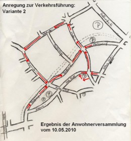 Einbahnstraßenregelung: Bürgervorschlag 2
