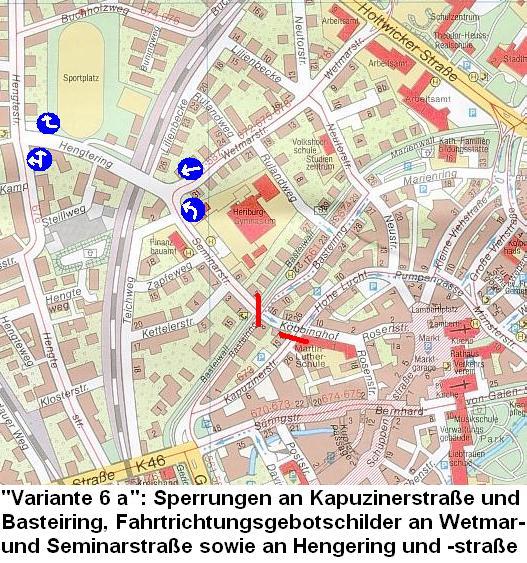 Verkehrsentwicklungsplan, Variante 6 a