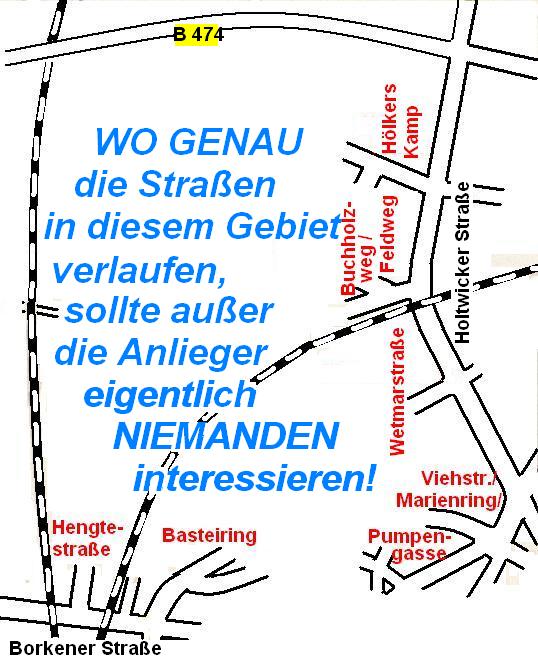 Straßenführung nordwestliche Innenstadt