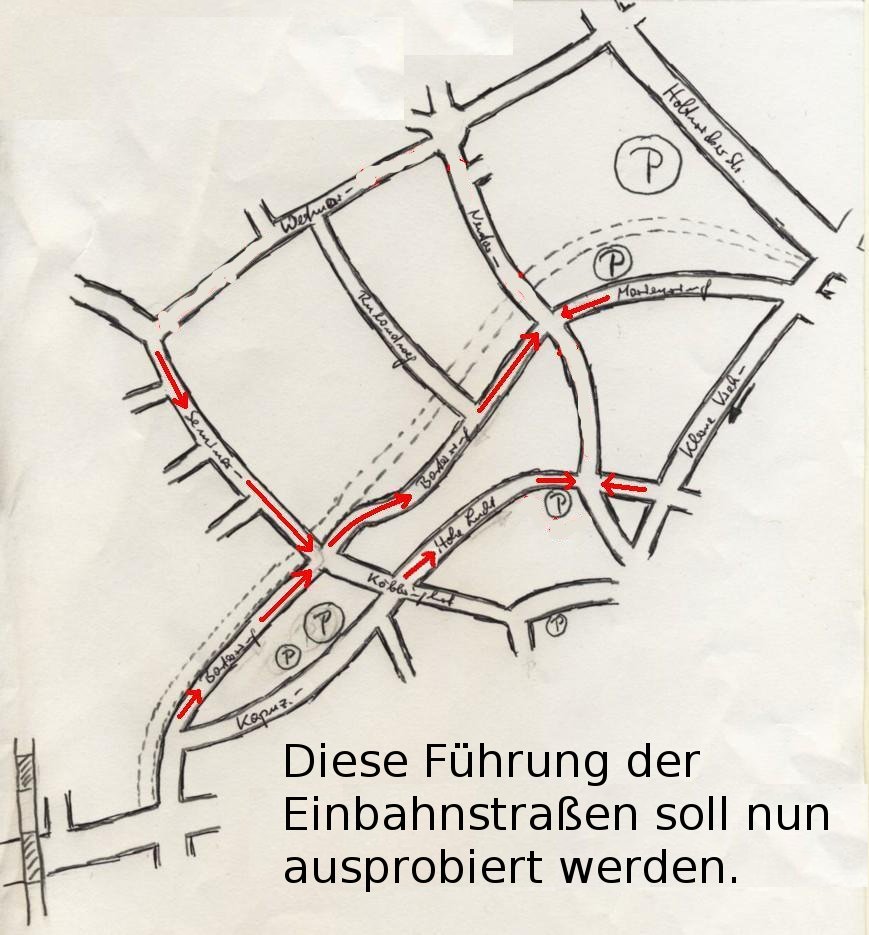 Einbahnstraßenführung